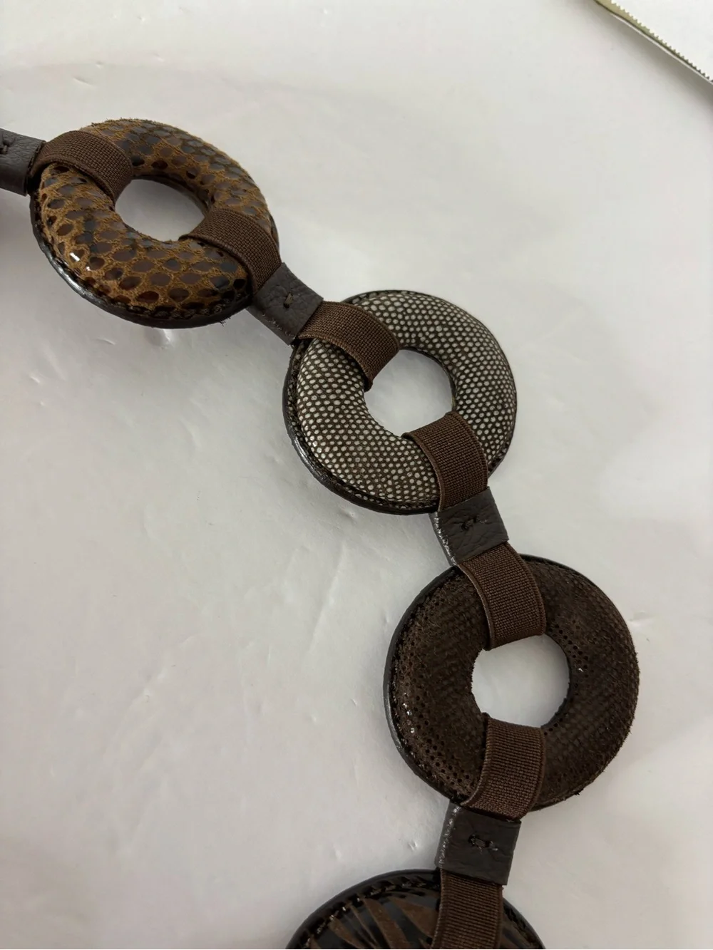 Brown Circle Link Boho Belt